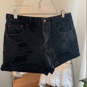 Black denim shorts from Forever 21